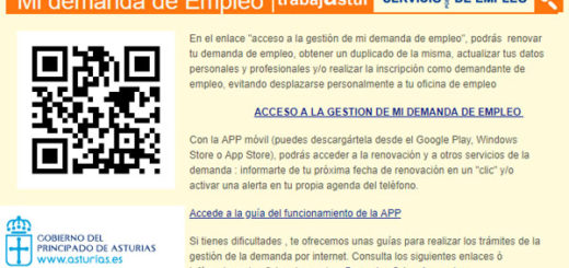 renovar la demanda de empleo en asturias en trabajastur y sellar el paro en asturias por internet
