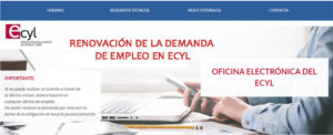 renovar la demanda de empleo en ecyl por inerrnet y renovación por telefono y en oficinas de castilla y leon